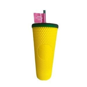 🌺 NEW Hawaii Collection Original Pineapple 🍍Studded Yellow Tumbler 24oz